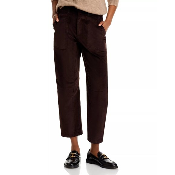 278$ rag & bone Leyton Corduroy Ankle Pants High Rise Women's Size 10 Dark Brown - Picture 1 of 4